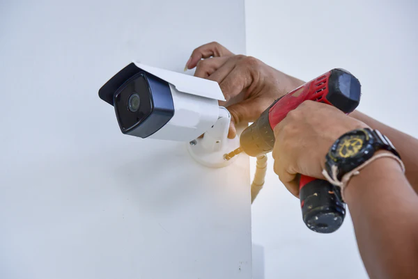 Cámaras CCTV instaladas en una pared